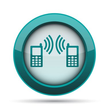 İletişim simgesi. Beyaz arka plan üzerinde Internet düğmesi