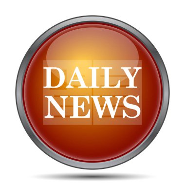 Günlük haber simgesi. Beyaz arka plan üzerinde Internet düğmesi