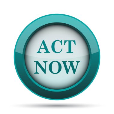 Şimdi simgesi hareket. Beyaz arka plan üzerinde Internet düğmesi