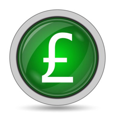 pound simgesi. Beyaz arkaplanda internet düğmesi