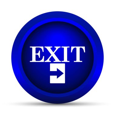 Çıkış simgesi. Beyaz arka plan üzerinde Internet düğmesi