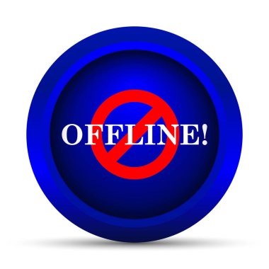 Çevrimdışı simgesi. Beyaz arka plan üzerinde Internet düğmesi