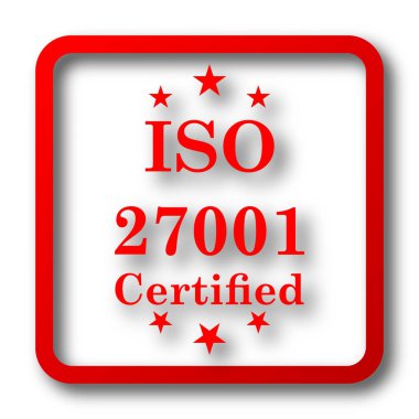 ISO 27001 simgesi. Beyaz arka plan üzerinde Internet düğmesi