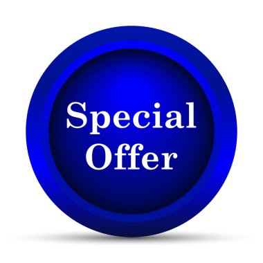 Özel Fırsat simgesi. Beyaz arka plan üzerinde Internet düğmesi