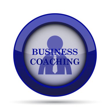 İş koçluk simgesi. Beyaz arka plan üzerinde Internet düğmesi