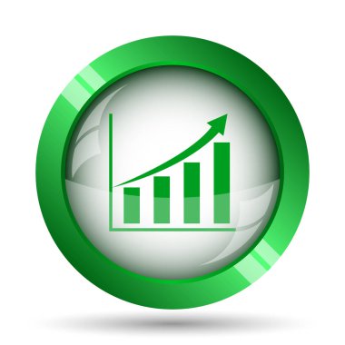 Grafik simgesini. Beyaz arka plan üzerinde Internet düğmesi