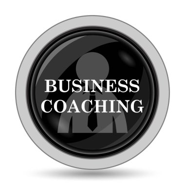 İş koçluk simgesi. Beyaz arka plan üzerinde Internet düğmesi