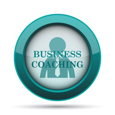 İş koçluk simgesi. Beyaz arka plan üzerinde Internet düğmesi