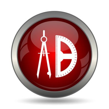 E-öğrenme simgesi. Beyaz arka plan üzerinde Internet düğmesi