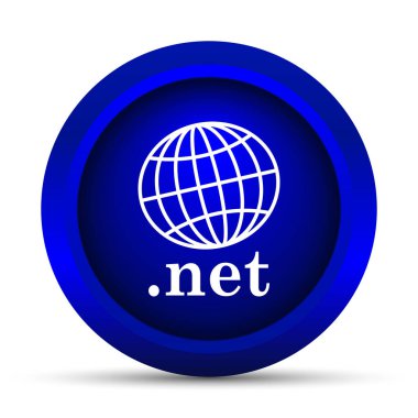 .NET simgesi. Beyaz arka plan üzerinde Internet düğmesi