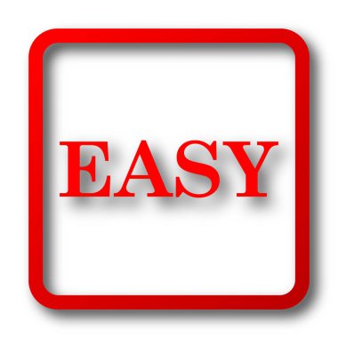 Kolay simgesi. Beyaz arka plan üzerinde Internet düğmesi