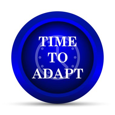 Simge uyum için zaman. Beyaz arka plan üzerinde Internet düğmesi