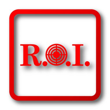 Yatırım getirisi simgesi. Beyaz arka plan üzerinde Internet düğmesi