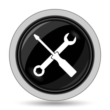 Araçlar simgesi. Beyaz arka plan üzerinde Internet düğmesi