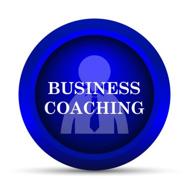 İş koçluk simgesi. Beyaz arka plan üzerinde Internet düğmesi