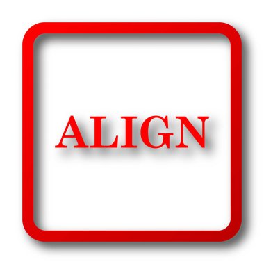 Simge hizalayın. Beyaz arka plan üzerinde Internet düğmesi