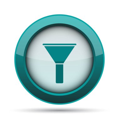 Filtre simgesi. Beyaz arka plan üzerinde Internet düğmesi