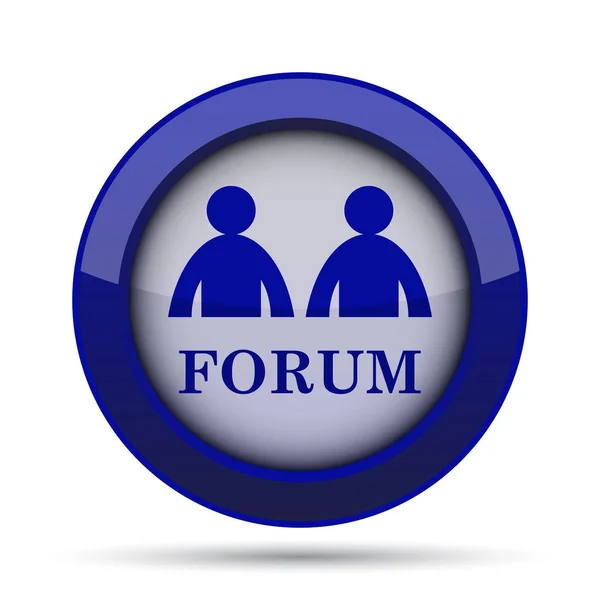 Ikona Forum Przycisk Internet Białym Tle — Zdjęcie stockowe
