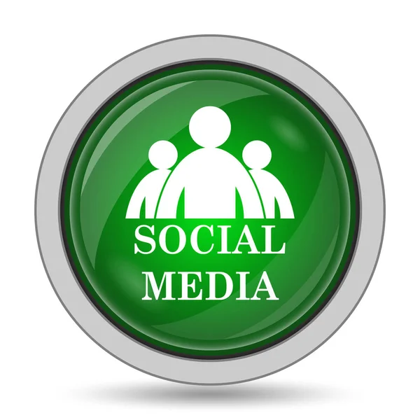 Ikony Mediów Społecznościowych Przycisk Internet Białym Tle — Zdjęcie stockowe
