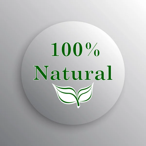 100 por ciento icono natural — Foto de Stock