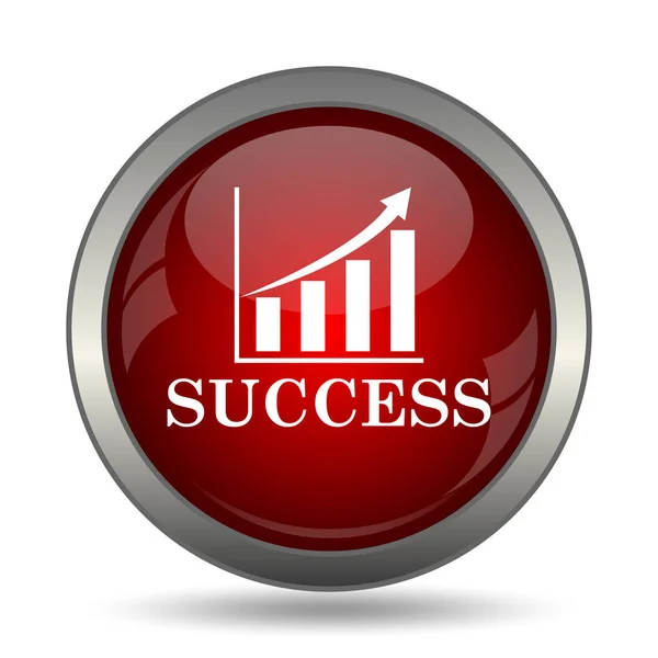 Success icon. Internet button on white background