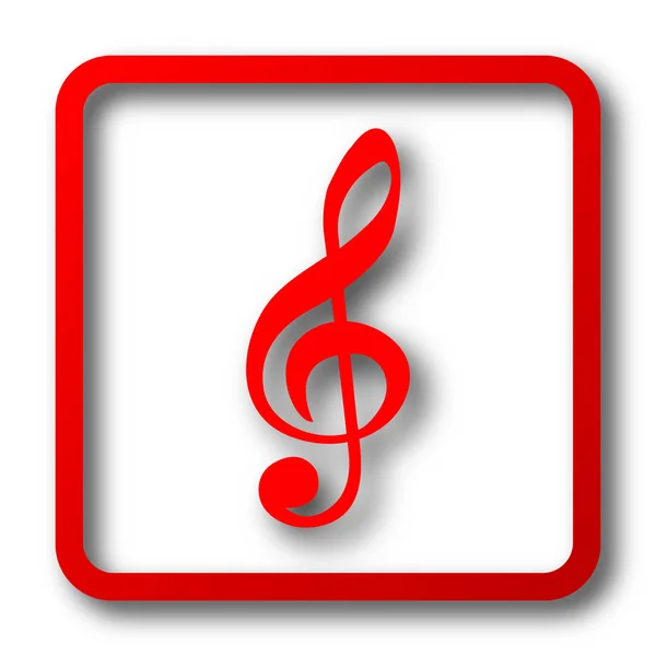 音符アイコン 白い背景の上のインター ネット ボタン — ストック写真