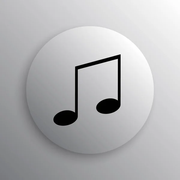 音楽アイコン 白い背景の上のインター ネット ボタン — ストック写真