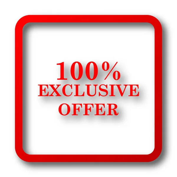 100% exclusive offer icon. Internet button on white background