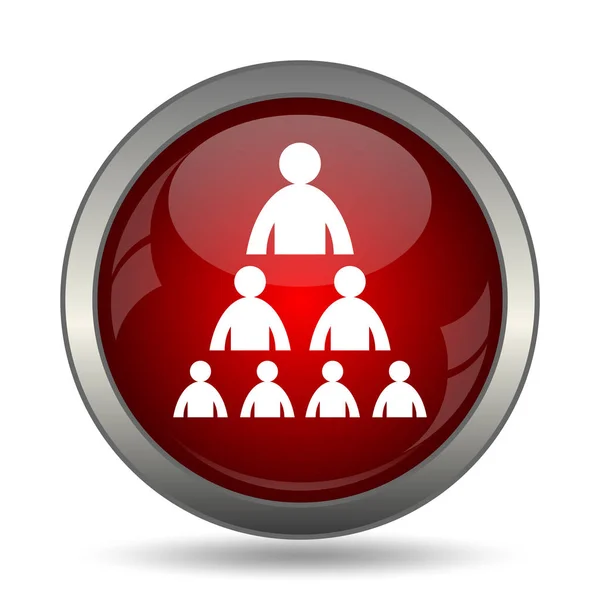 Organizational chart with people icon — Stock Photo, Image