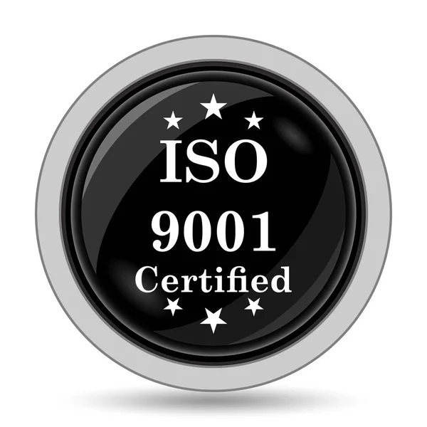 Iso9001 Icon Internet Button White Background — Stock Photo, Image