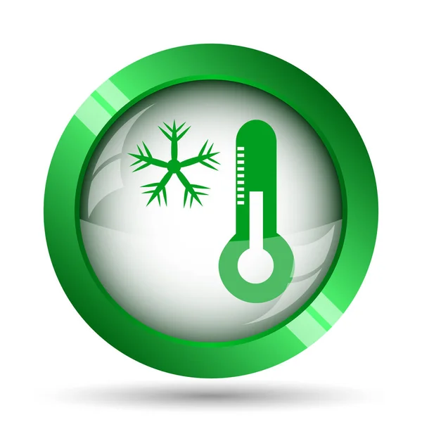 Snöflinga med termometern ikonen — Stockfoto