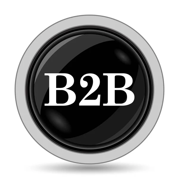 B2B Pictogram Internet Knop Witte Achtergrond — Stockfoto