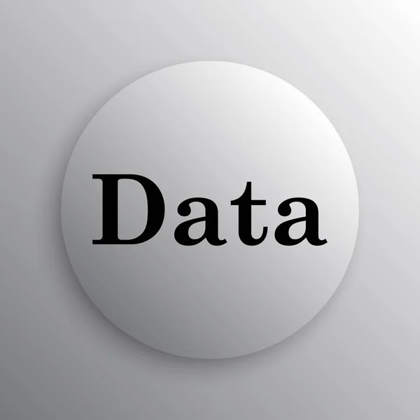 Ikon Data Tombol Internet Pada Latar Belakang Putih — Stok Foto
