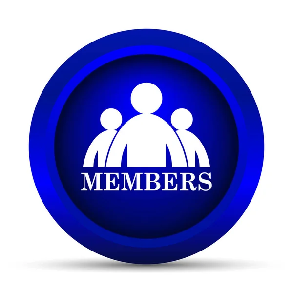 Members Icon Internet Button White Background — Stock Photo, Image