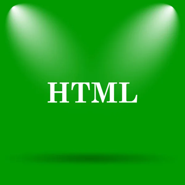 Html Εικονίδιο Κουμπί Internet Πράσινο Φόντο — Φωτογραφία Αρχείου