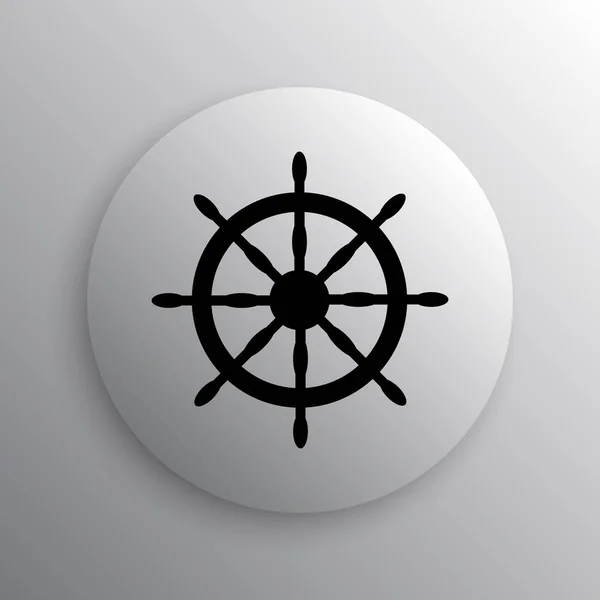 Ícone de roda náutica — Fotografia de Stock