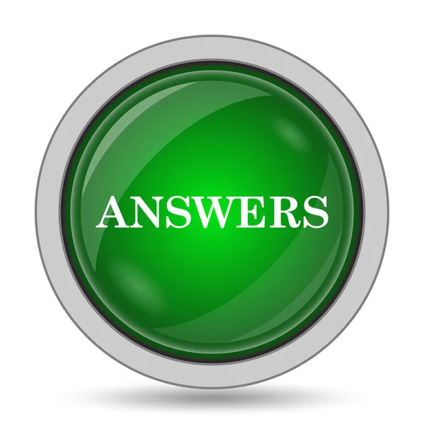 Answers Icon Internet Button White Background — Stock Photo, Image