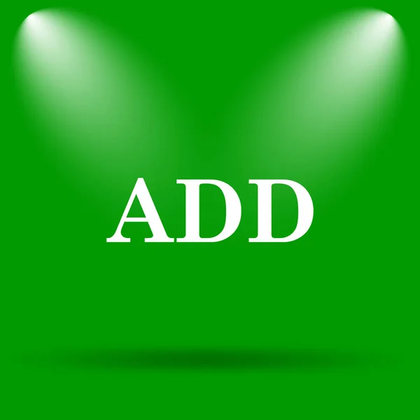 Symbol Hinzufügen Internet Taste Auf Grünem Hintergrund — Stockfoto