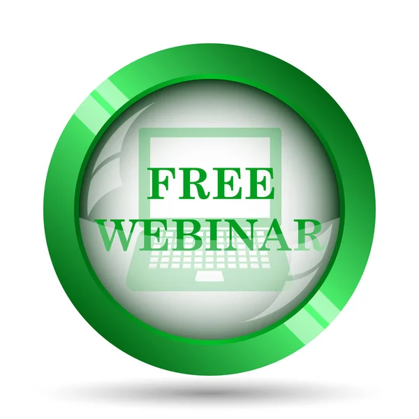 Free webinar icon. Internet button on white background