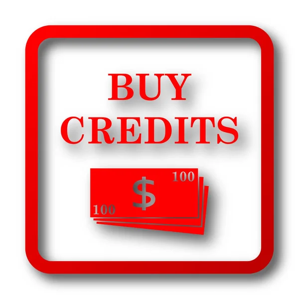 Купити Кредити Значок Інтернет Кнопки Білому Тлі — стокове фото