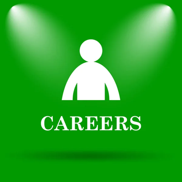 Careers Icon Internet Button Green Background — Stock Photo, Image