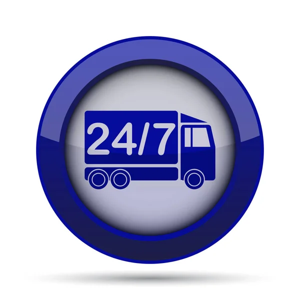 24 7 icône de camion de livraison — Photo