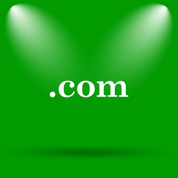 Com Icon Pulsante Internet Sfondo Verde — Foto Stock