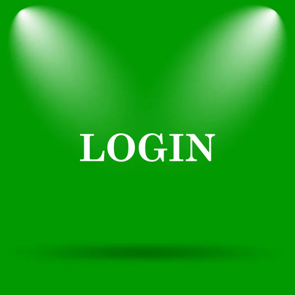 ログイン アイコン 緑の背景のインター ネット ボタン — ストック写真