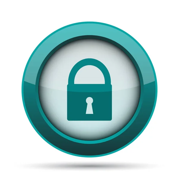 Lock Icon Internet Button White Background — Stock Photo, Image