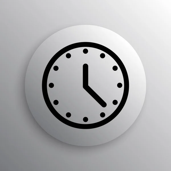时钟图标 白色背景上的互联网按钮 — 图库照片