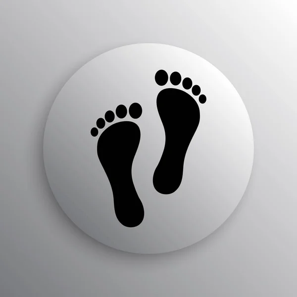 Εικονίδιο Εκτύπωσης Πόδι Κουμπί Internet Άσπρο Φόντο — Φωτογραφία Αρχείου