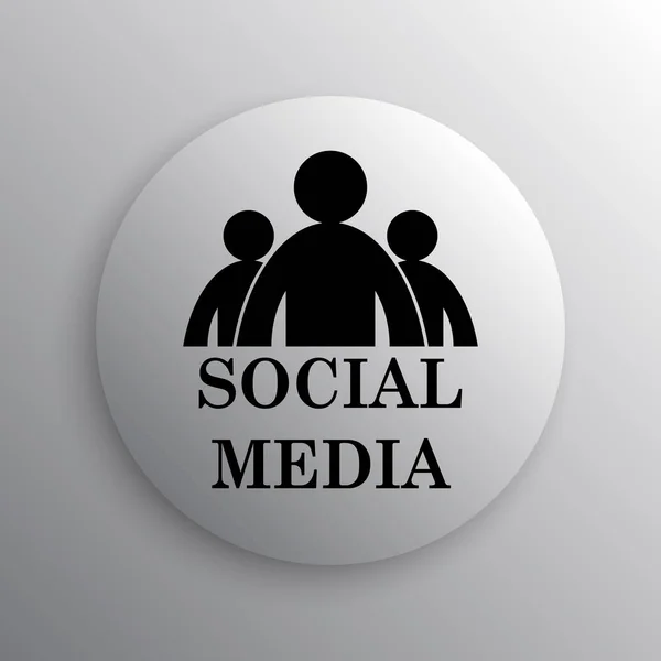 Icono Redes Sociales Botón Internet Sobre Fondo Blanco —  Fotos de Stock