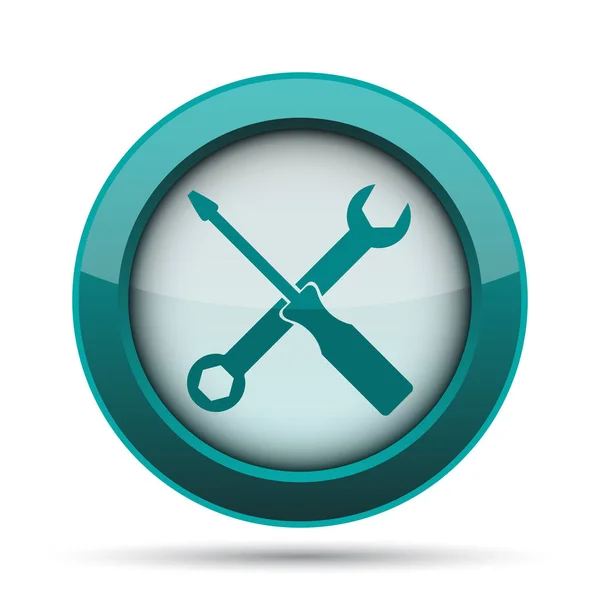 Tools Icon Internet Button White Background — Stock Photo, Image