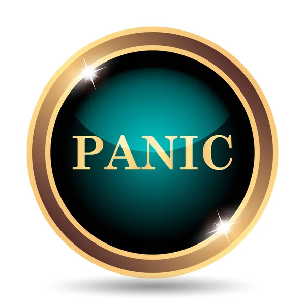 Panic icon. Internet button on white background